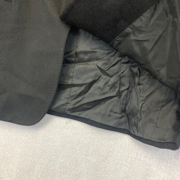 Hathaway Platinum 100% Cashmere Sports Coat Blazer Jacket Mens 46L Italy Black - Picture 8 of 14